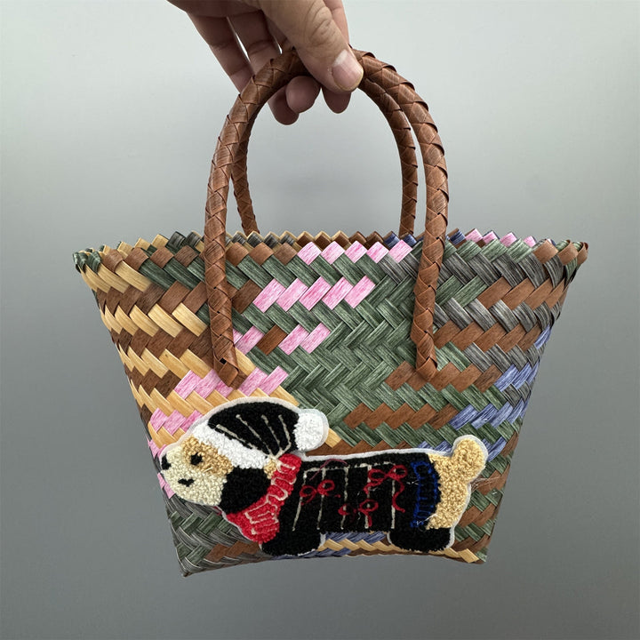 Playful and Handmade Basket Bag
