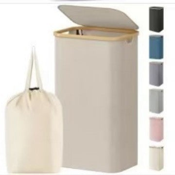 Elegant laundry bin with removable lid and inner bag