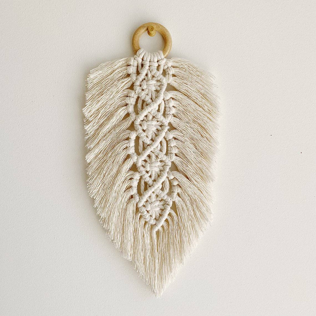 Leaf Shaped Macrame Wall Decor