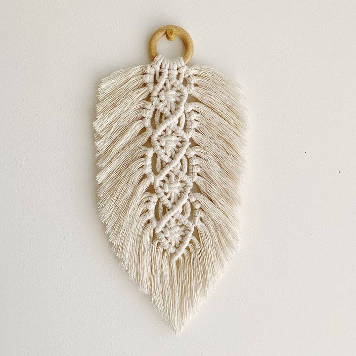 Leaf Shaped Macrame Wall Decor