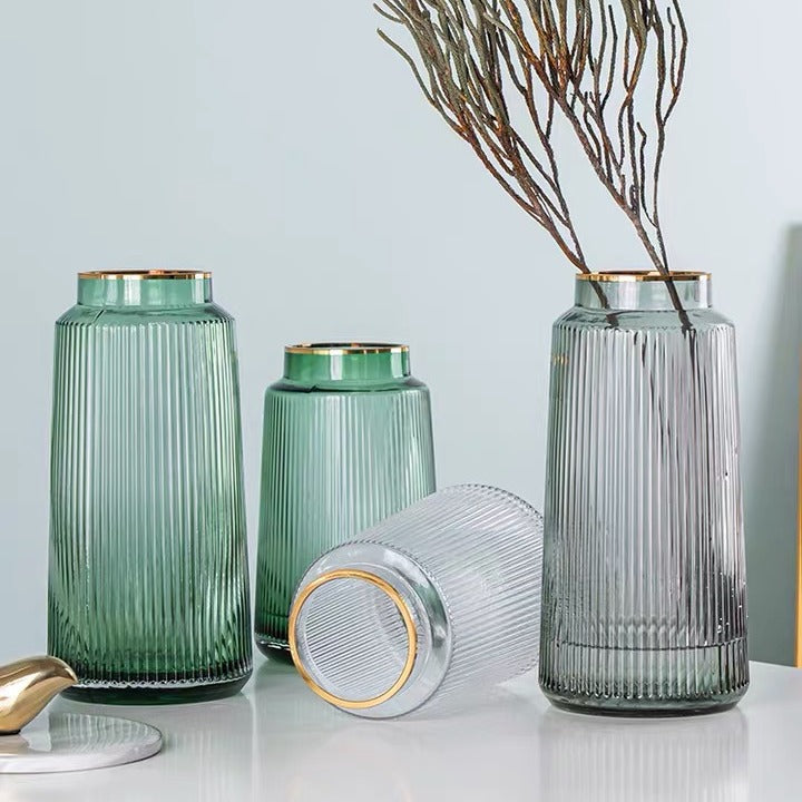 Decorative Glass Vase for Table Centerpiece