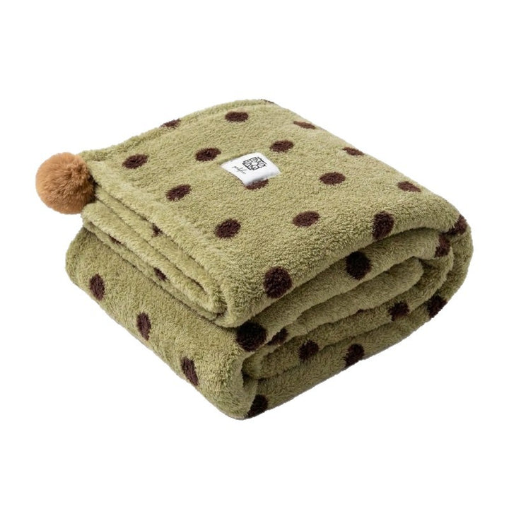 Plush Dotted Microfiber Throw Blanket