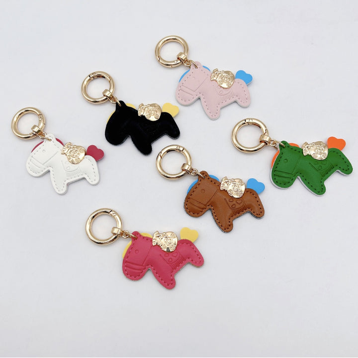 Animal-Shaped Leather Keychain