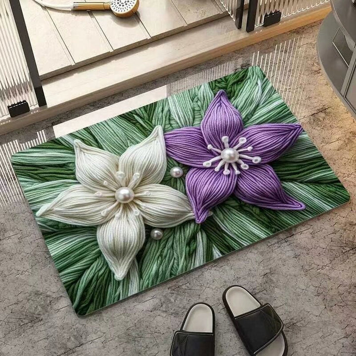 Floral-Inspired Decorative Area Mat