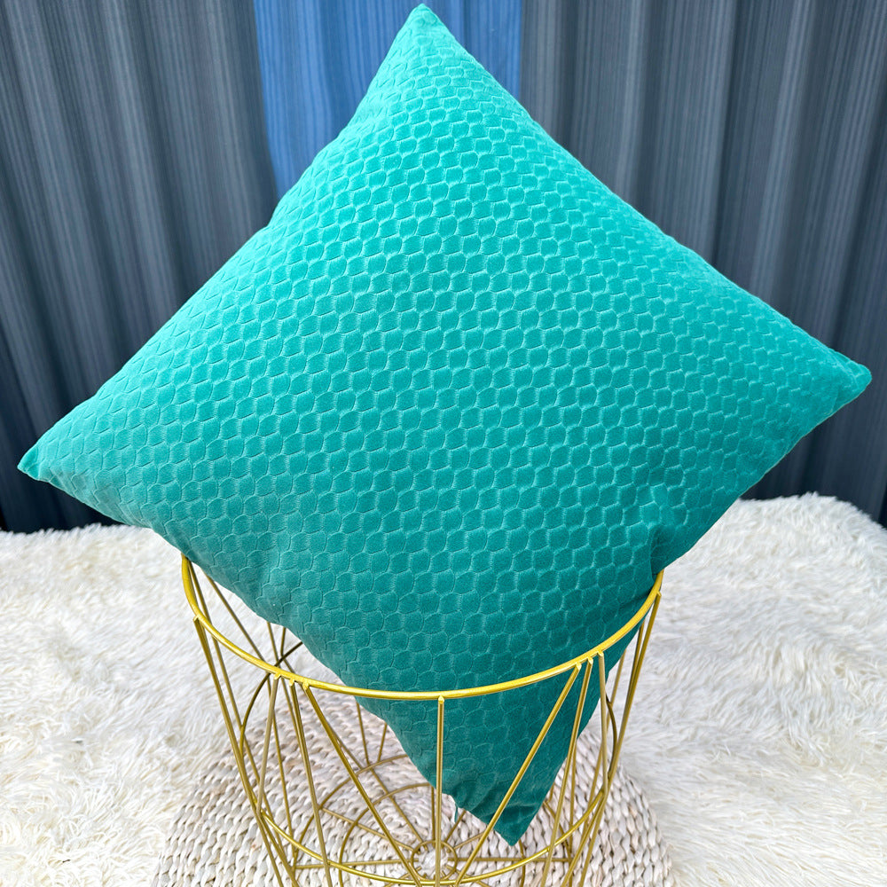 Textured Honeycomb Decorative Pillow