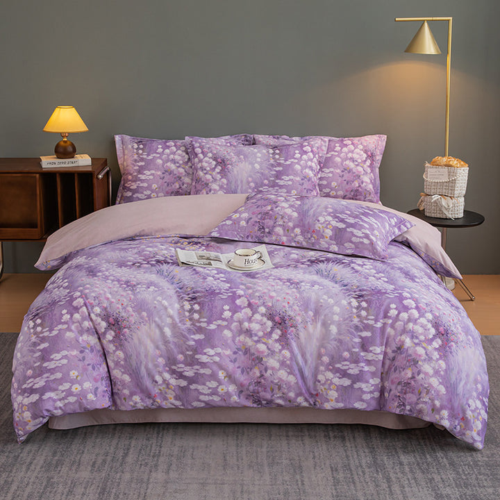 Nature-Inspired Botanical Print Duvet Cover Set