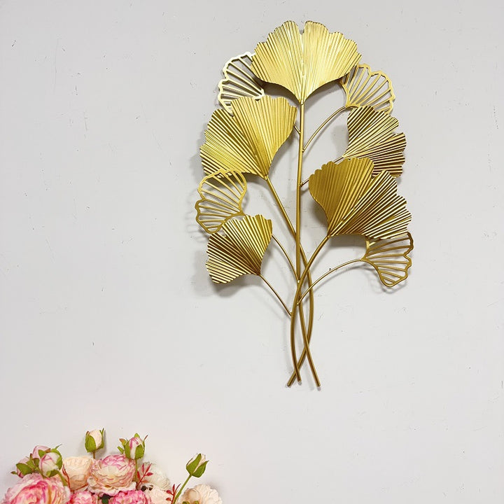 Decorative Metal Ginkgo Wall Sculpture