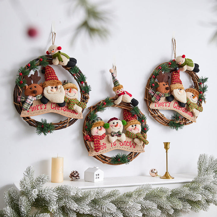 Christmas wreath with lights