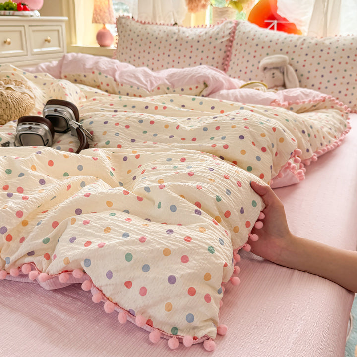 Playful Polka Dot Duvet Cover Set