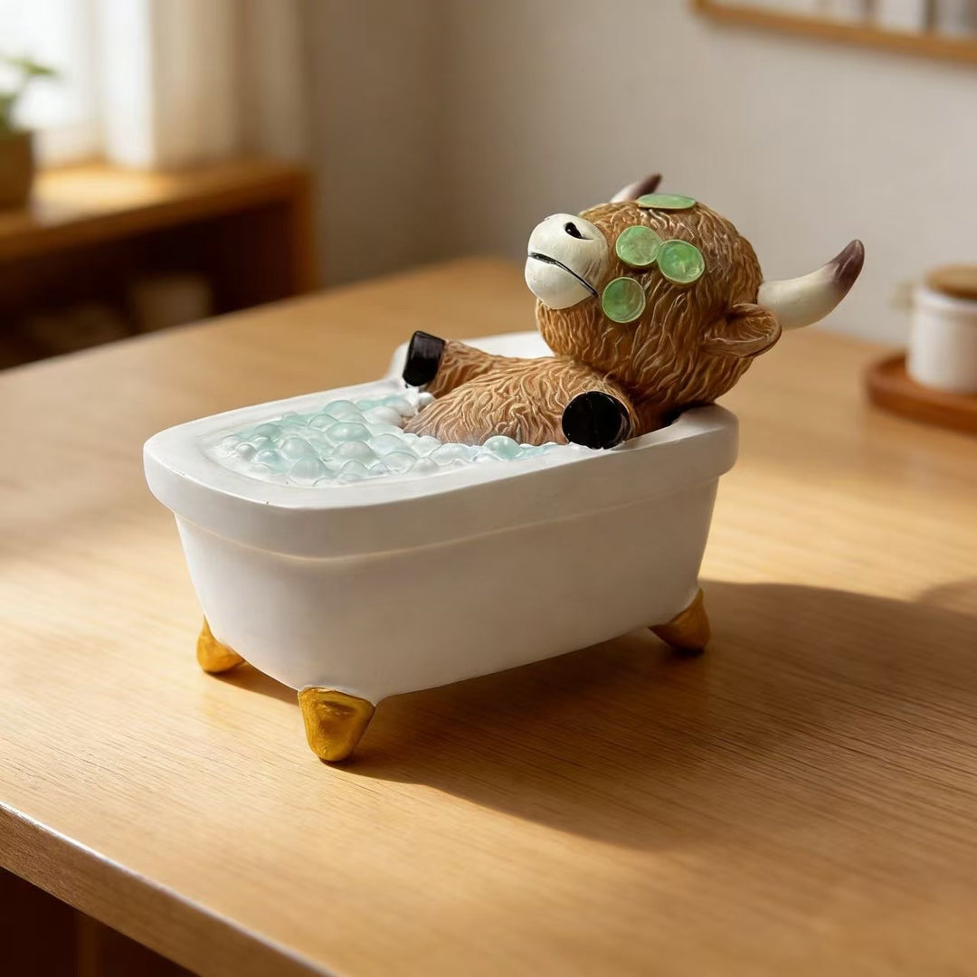 Duck figure in stylish relaxation bath