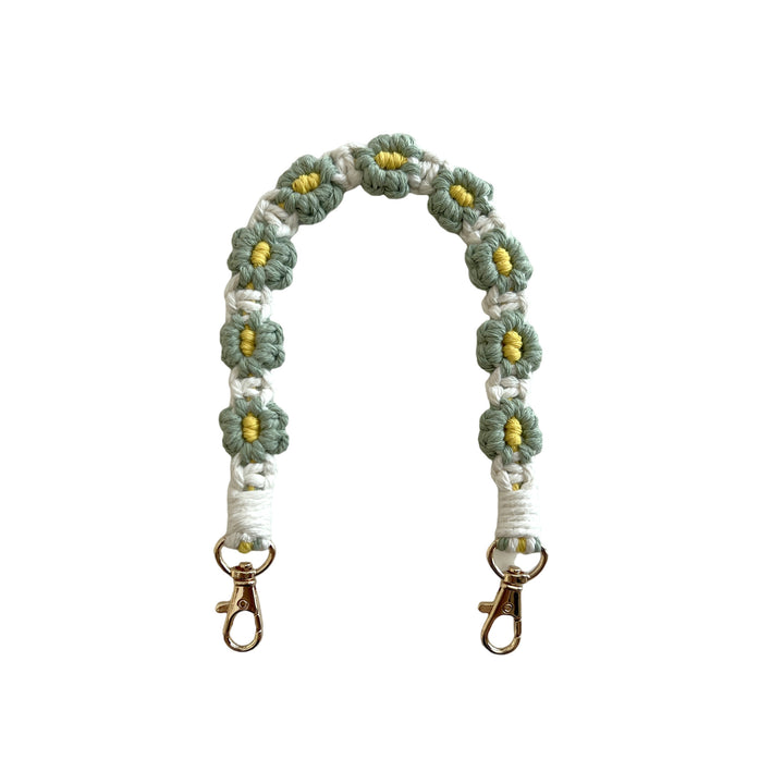 Floral Macrame Keychain Strap