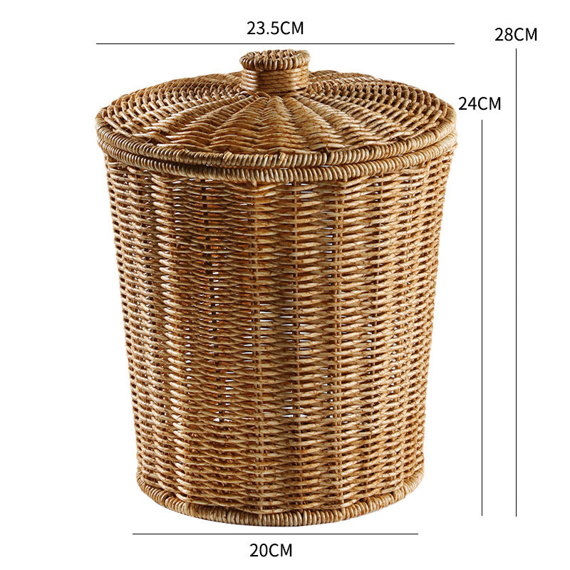 Handcrafted Natural Willow Trash Basket