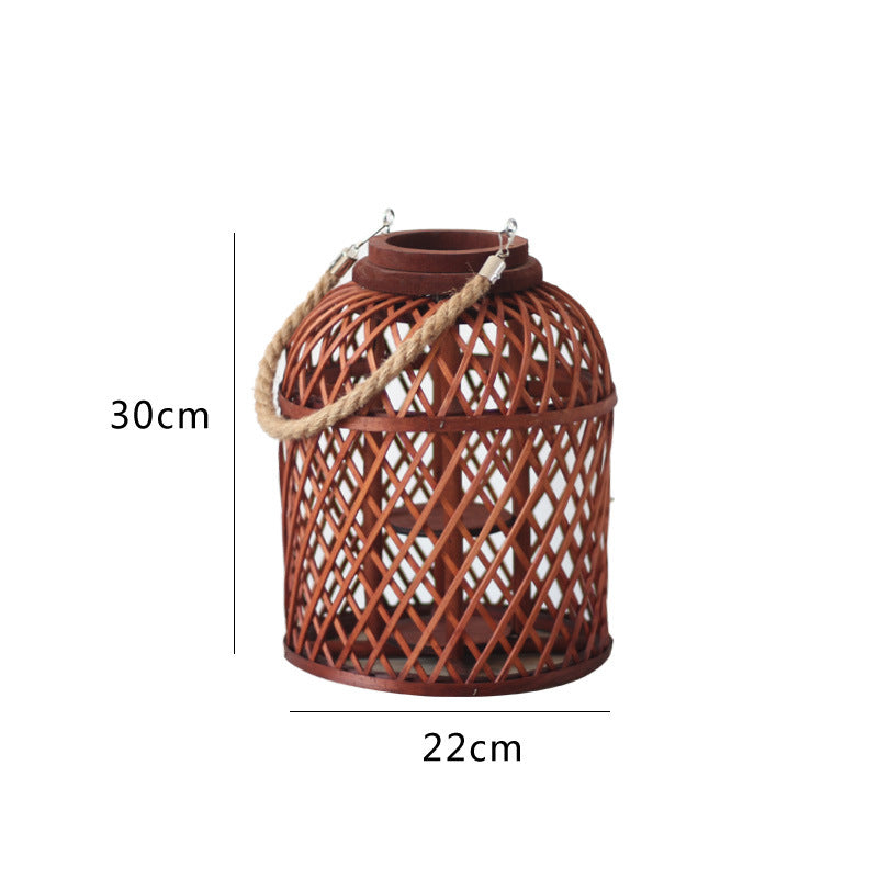 Decorative lantern made of braided material