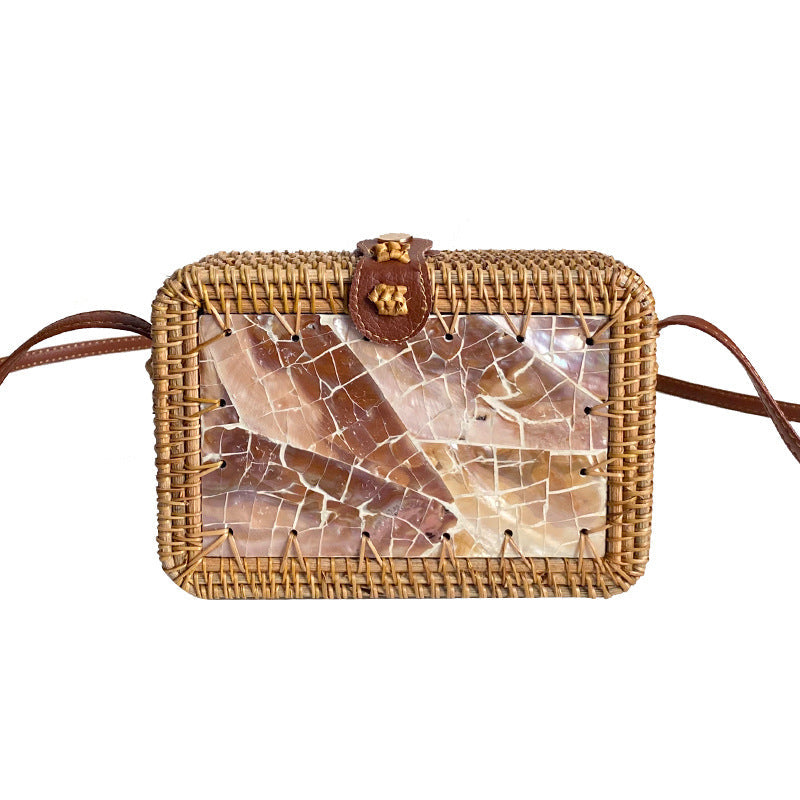 Handwoven basket bag