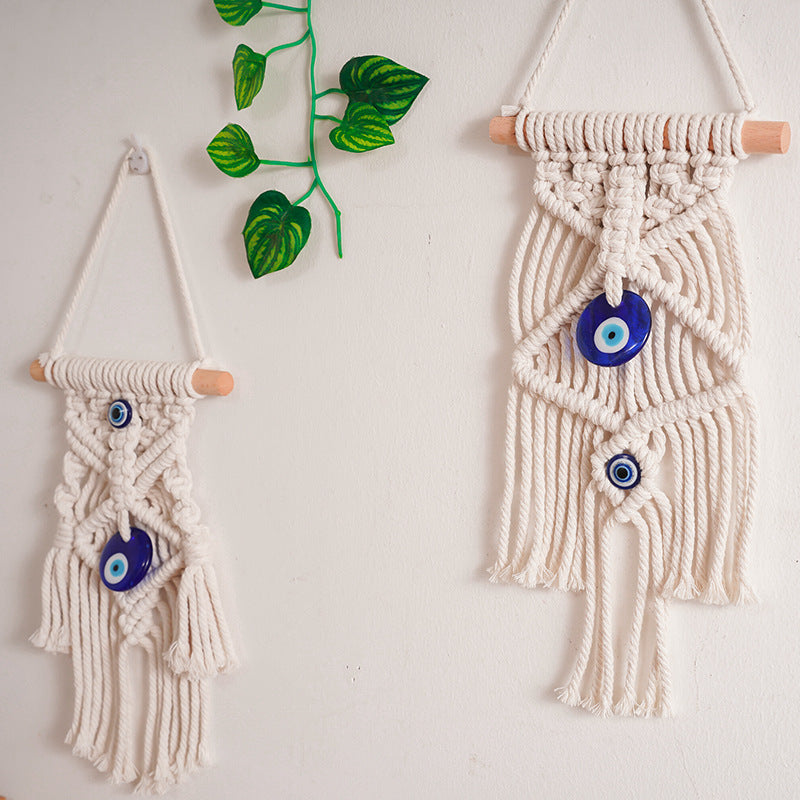 Macrame Wall Decor with Protective Evil Eye