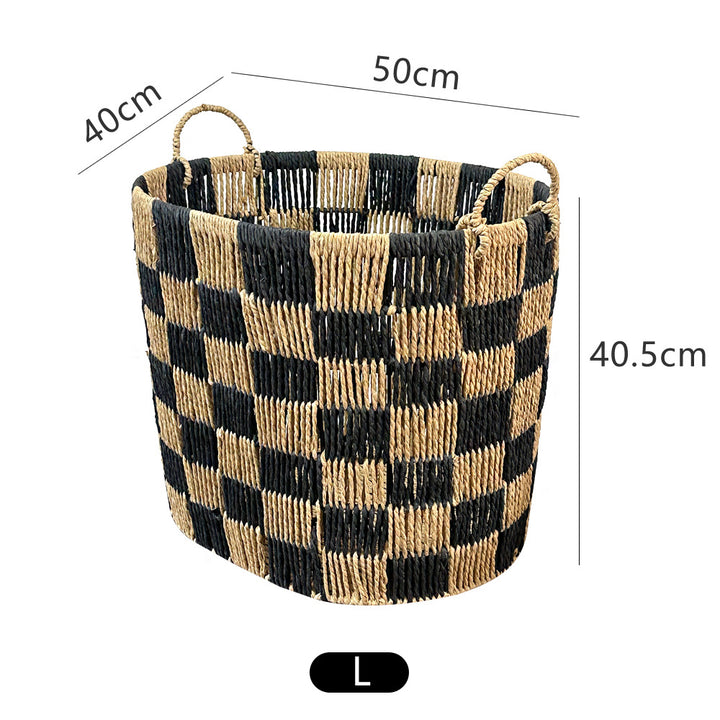 Stylish storage basket with handles