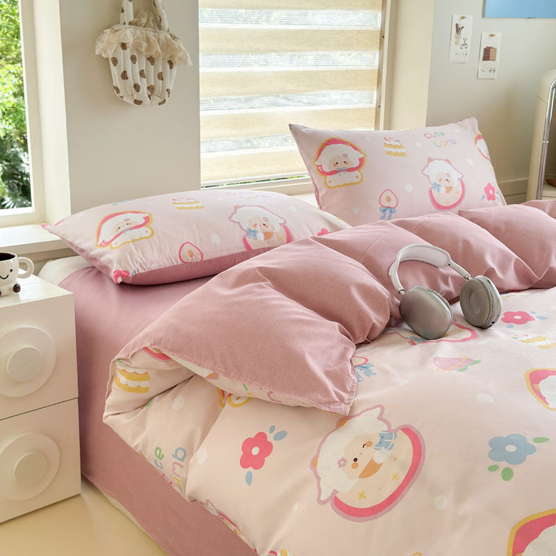 Playful Cartoon-Themed Bedding Ensemble