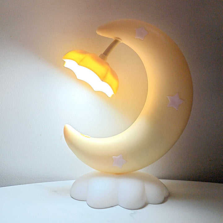 Decorative moon and cloud night light table lamp for children