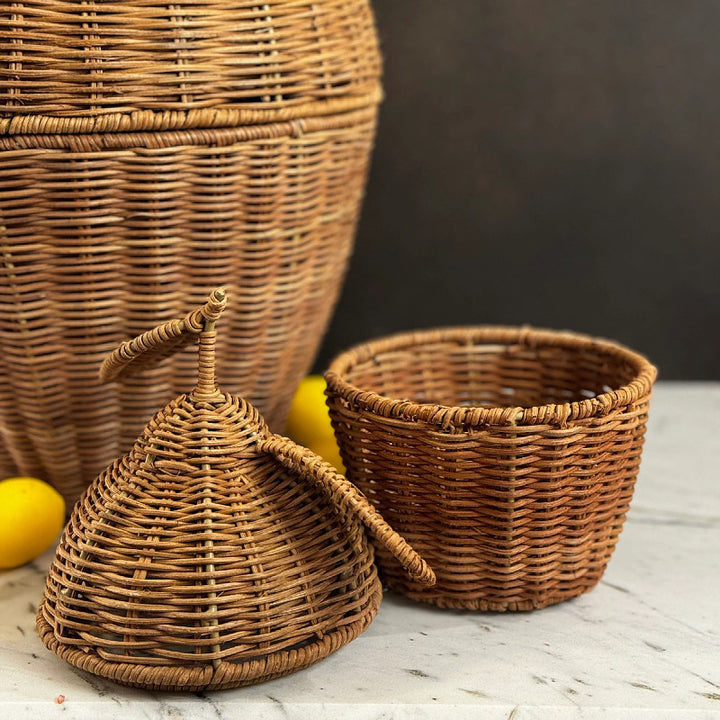Playful fruit basket with lid