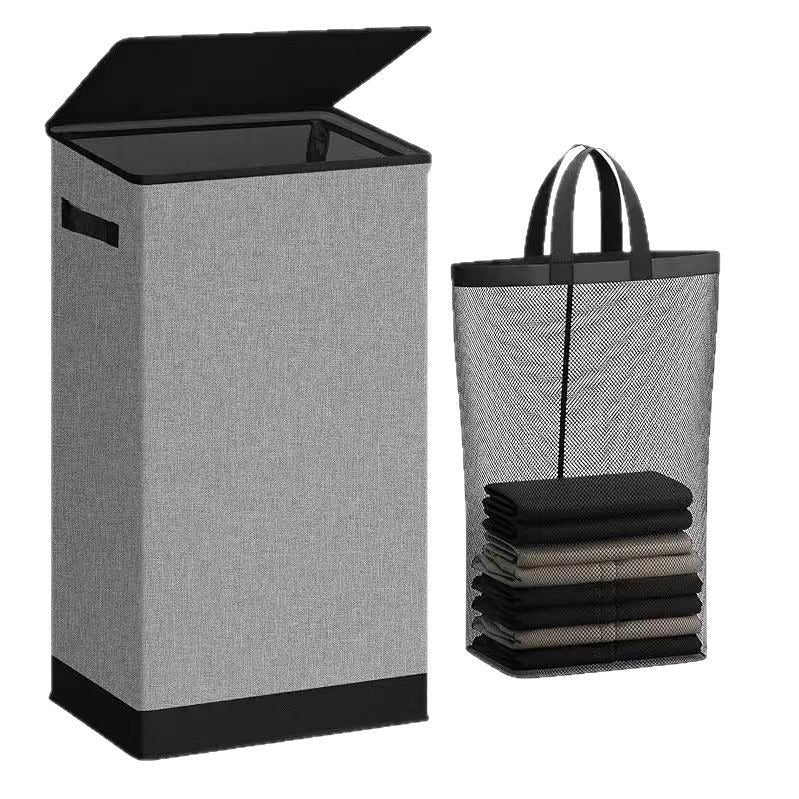 Modern laundry basket with removable inner bag