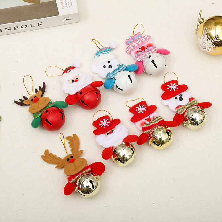 Festive Christmas Bell with Santa Motif