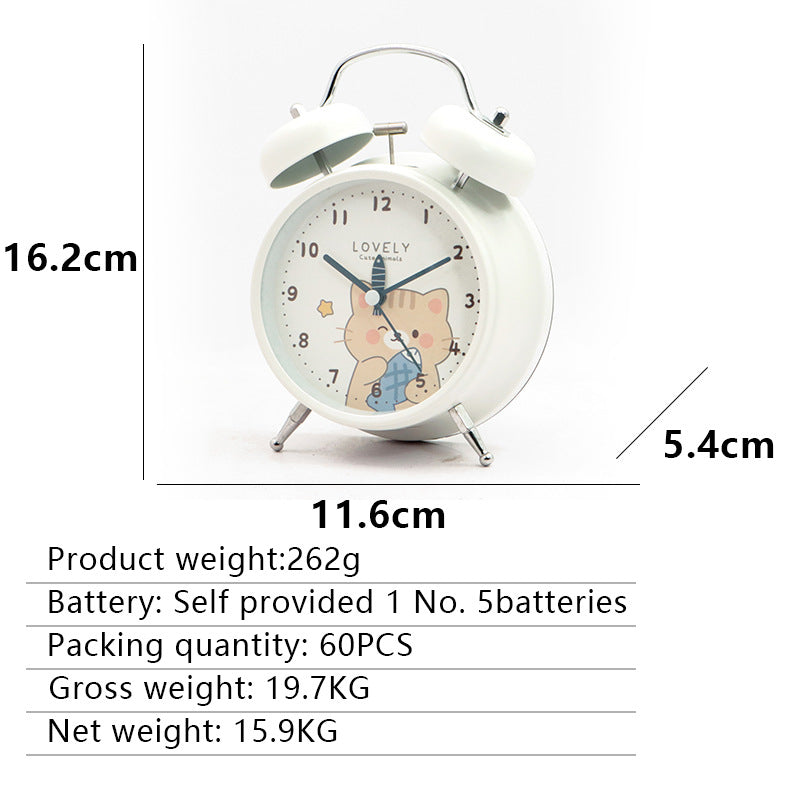 Child-friendly alarm clock with cute animal design