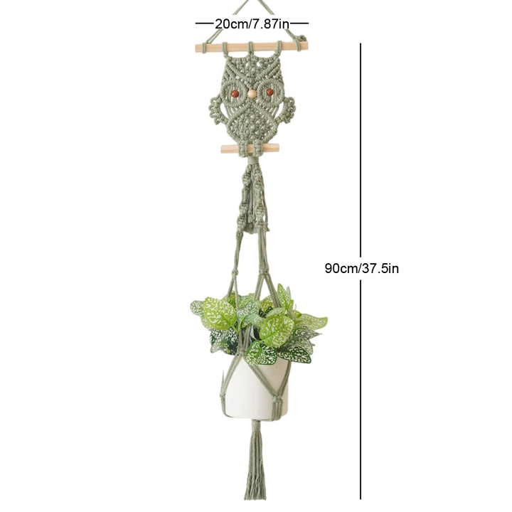 Decorative Macrame Owl Planter