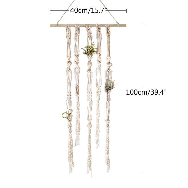 Macrame Plant Wall Hanging Organizer