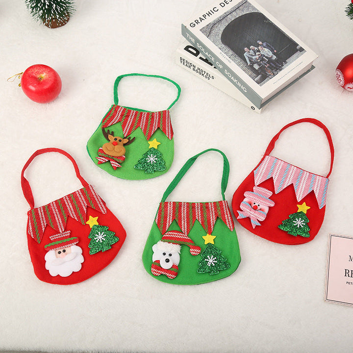 Cute Christmas gift bag made of felt