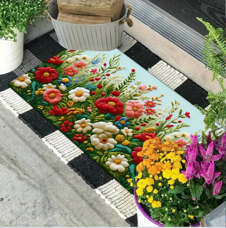 Decorative Floral Area Mat