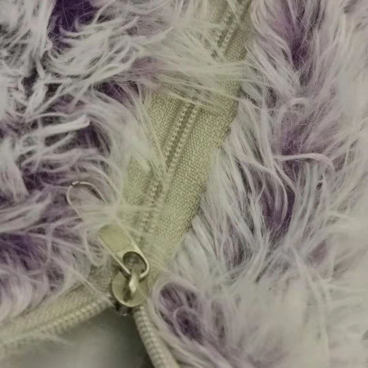 Plush Faux Fur Decorative Throw Pillow