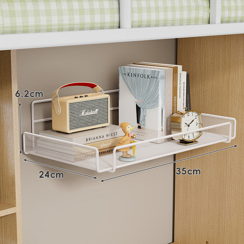 Under-Shelf Hanging Mesh Organizer with Slide-Out Tray and Raised Guardrail
