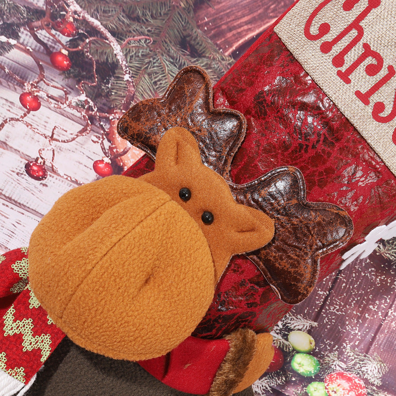 Cute Christmas stocking with snowman motif