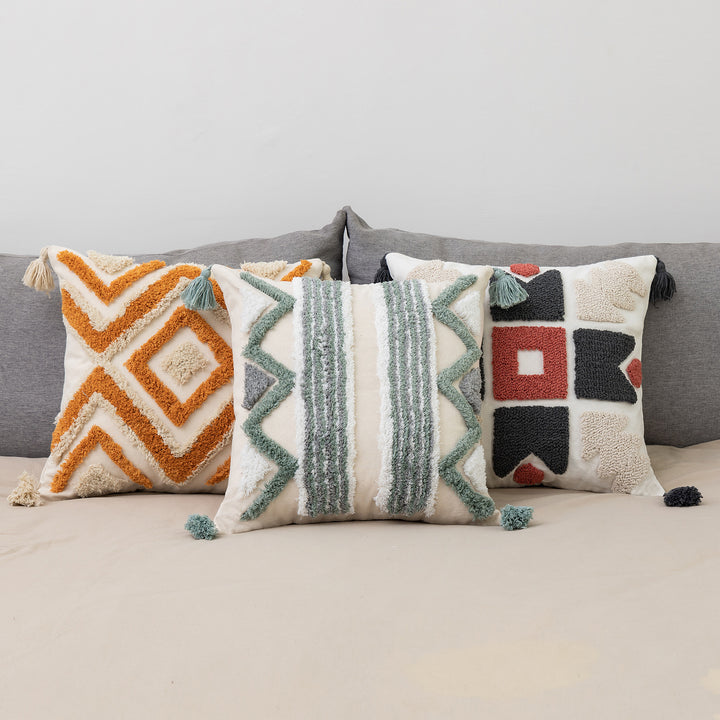 Textured Bohemian Decorative Throw Pillow