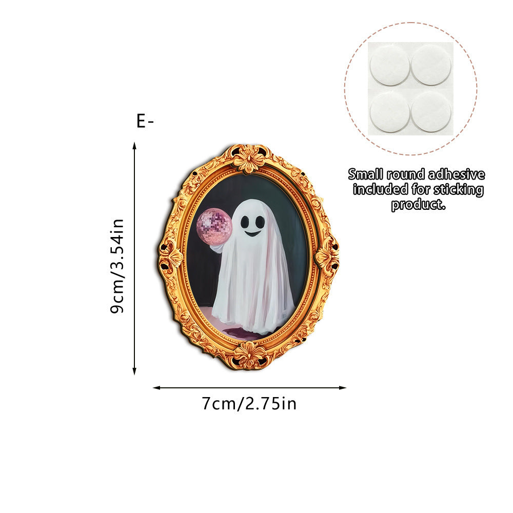 Wall art with creative ghost motif