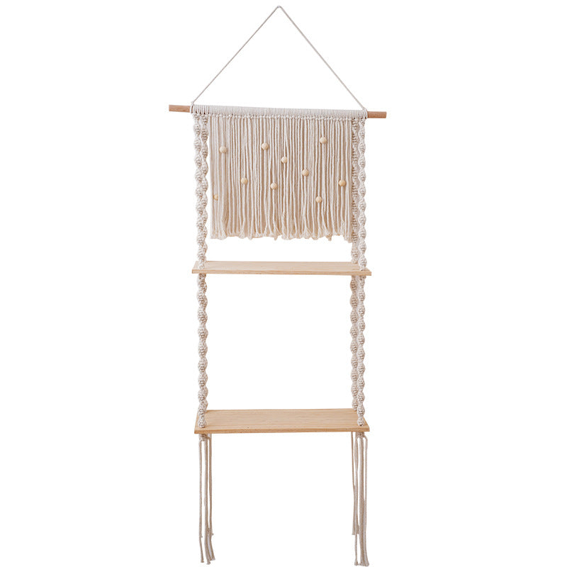 Macrame Wall Shelf Organizer