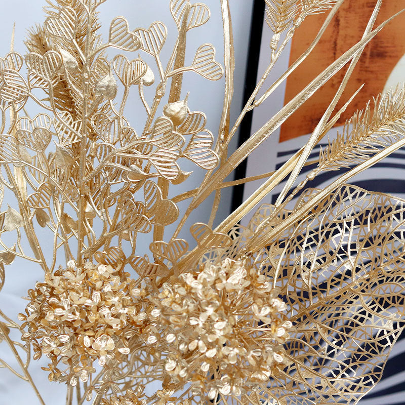 Elegant Metal Leaf Decoration