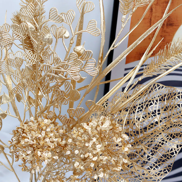 Elegant Metal Leaf Decoration