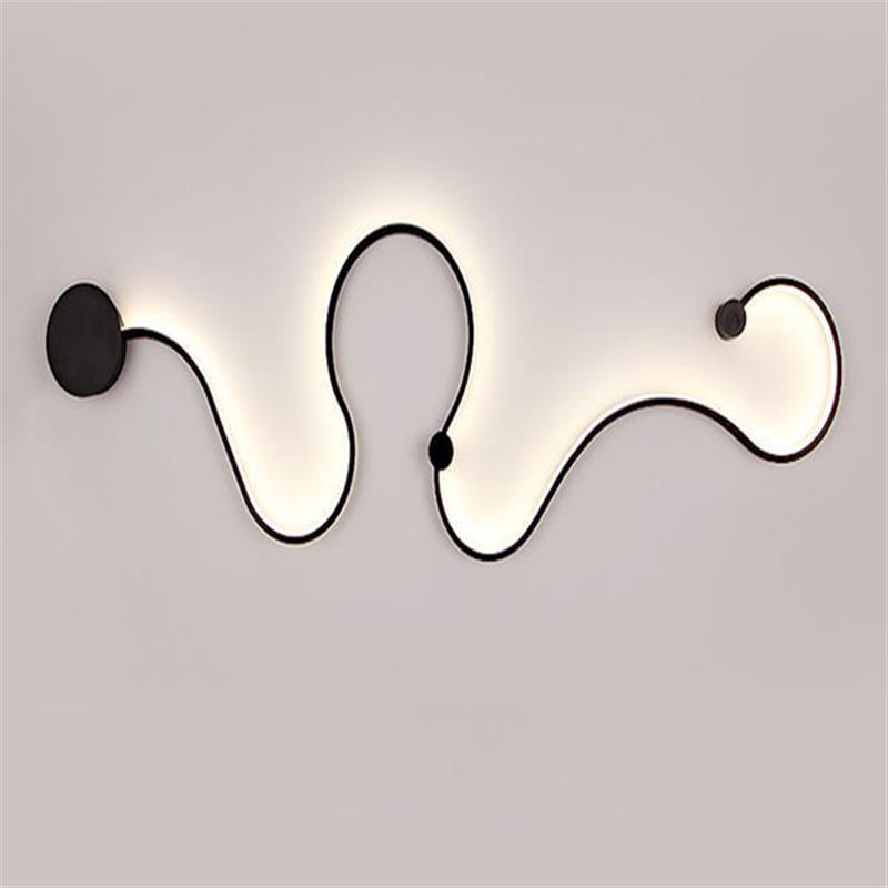 Sculptural LED Wave Wall Lamp