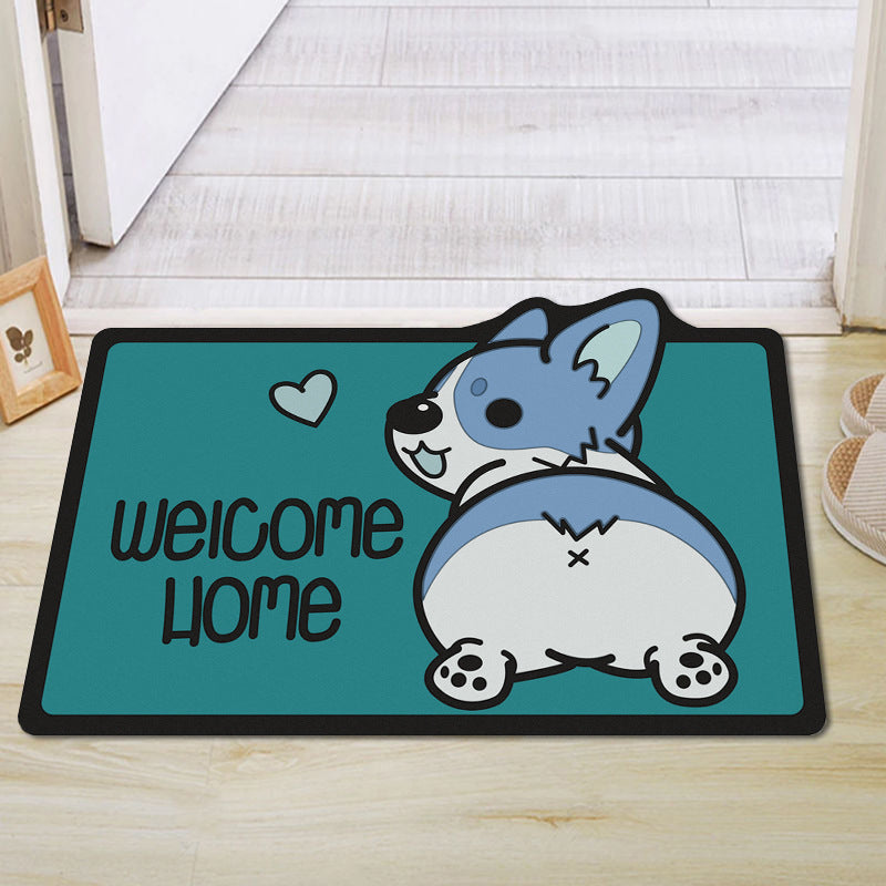 Cute Cartoon Dog Welcome Mat