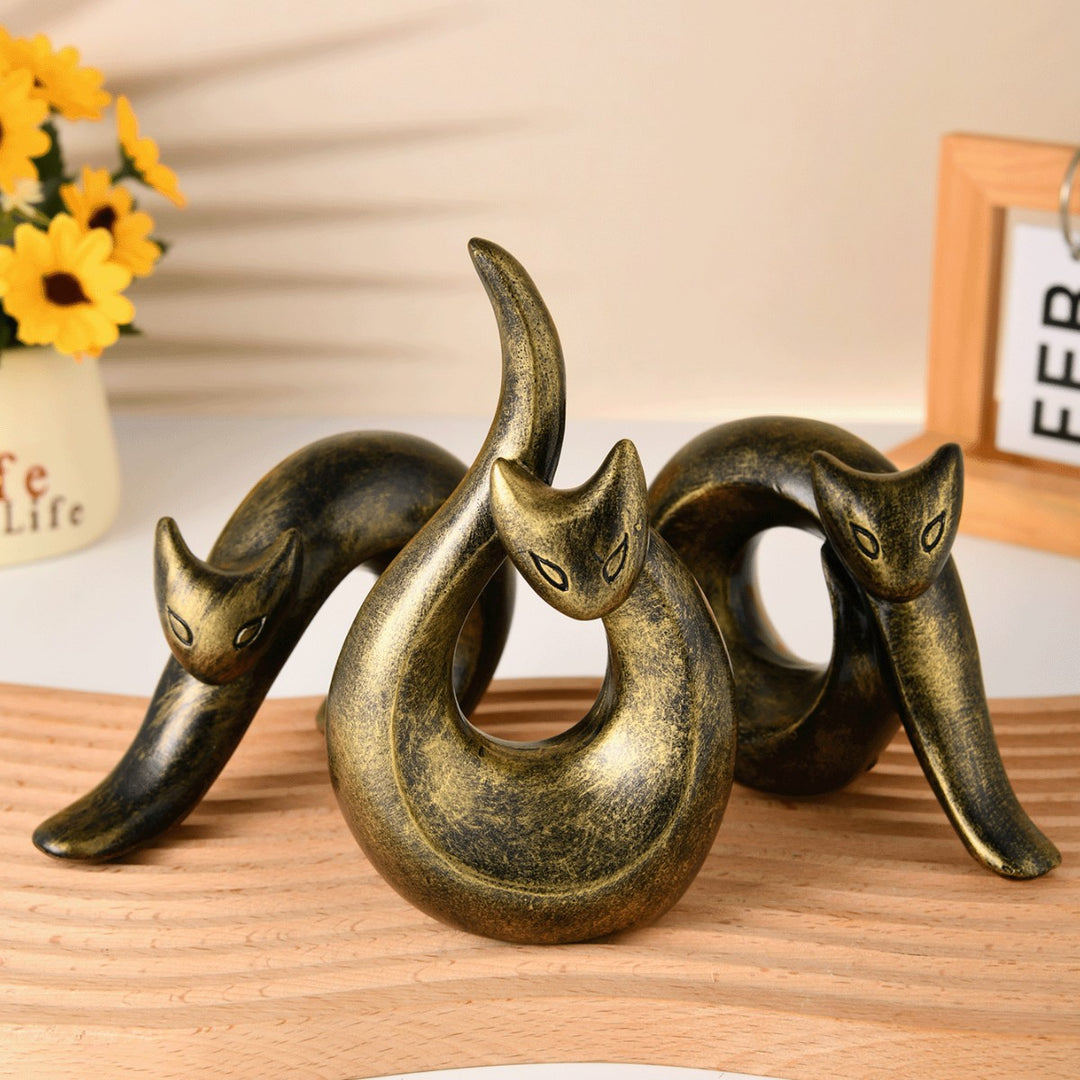 Modern Abstract Cat Figurine