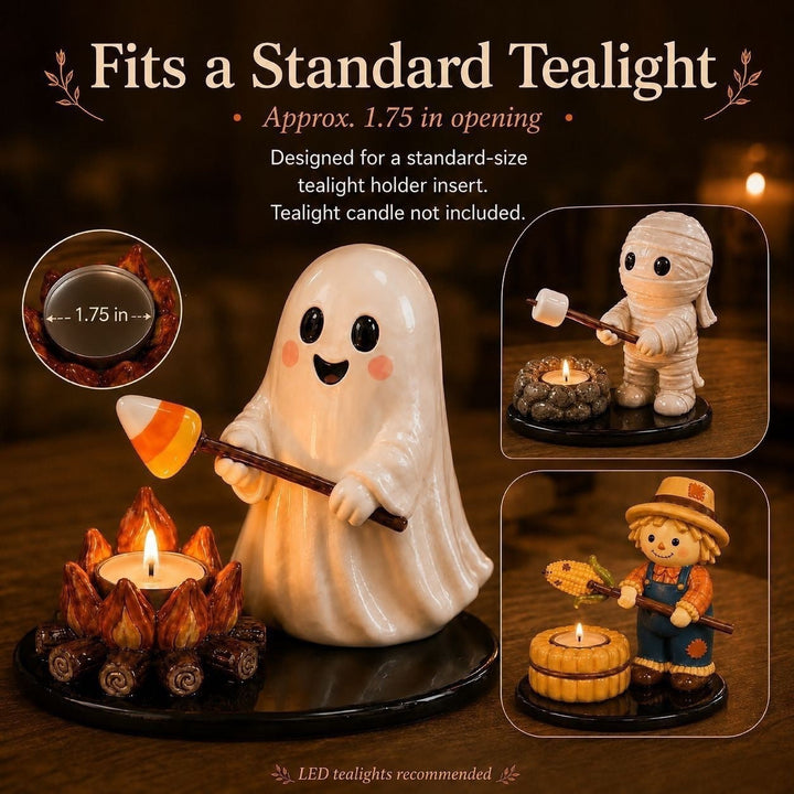 Decorative mummy figure with candle holder