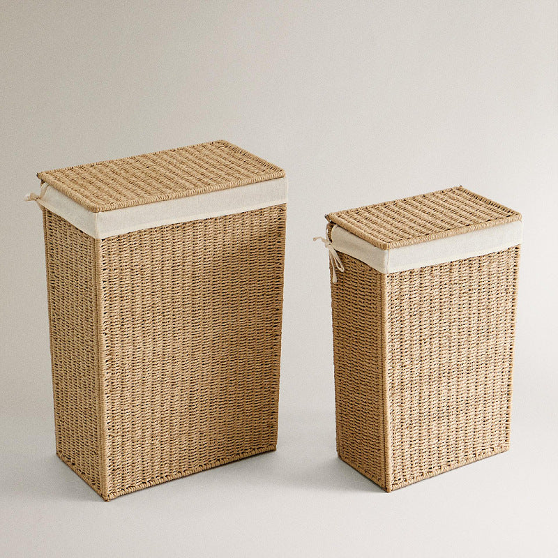 High-quality laundry basket made of natural wicker