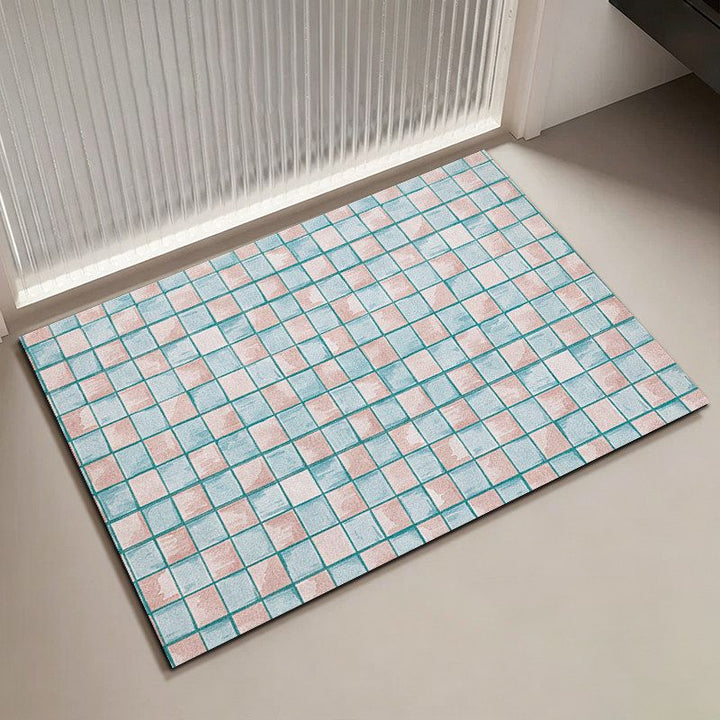 Mosaic Pattern Bath Mat