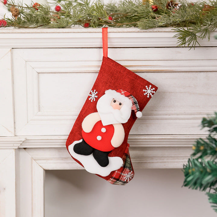 Christmas stocking with reindeer design