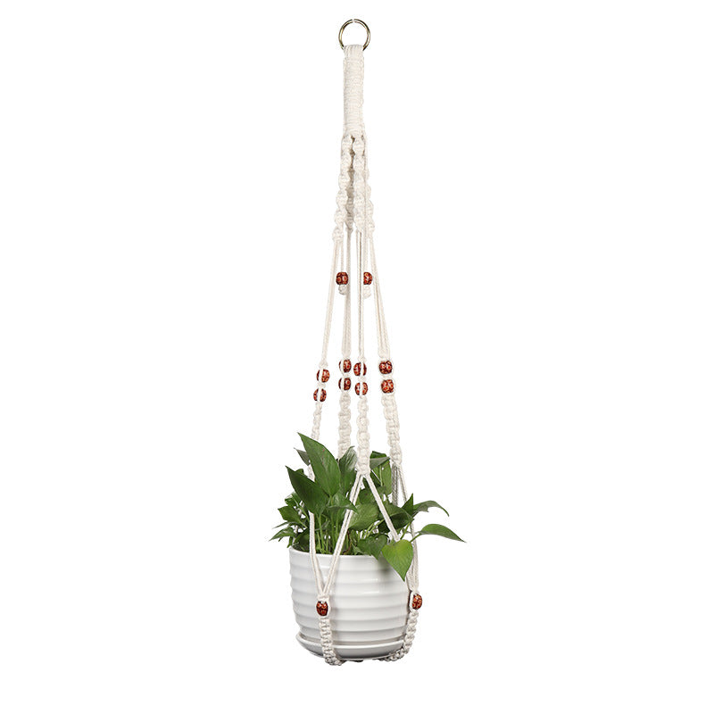 Plant-hanging macrame shelf