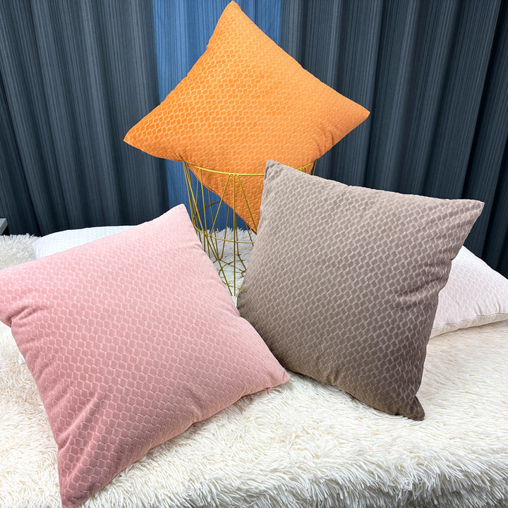 Textured Honeycomb Decorative Pillow