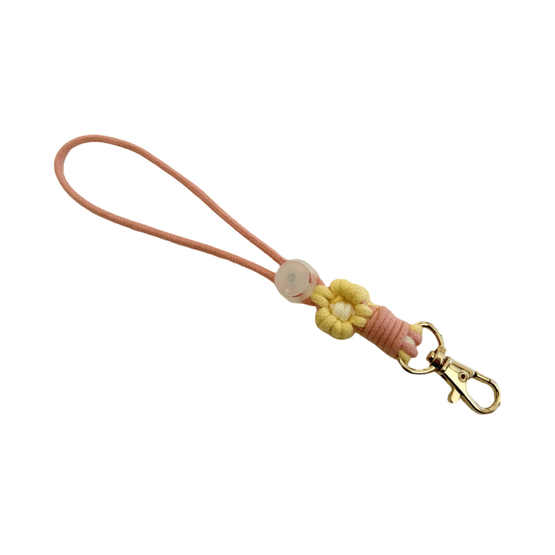 Floral Macrame Keychain Holder