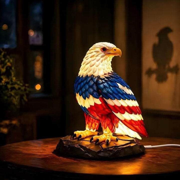 Decorative LED table lamp in eagle design