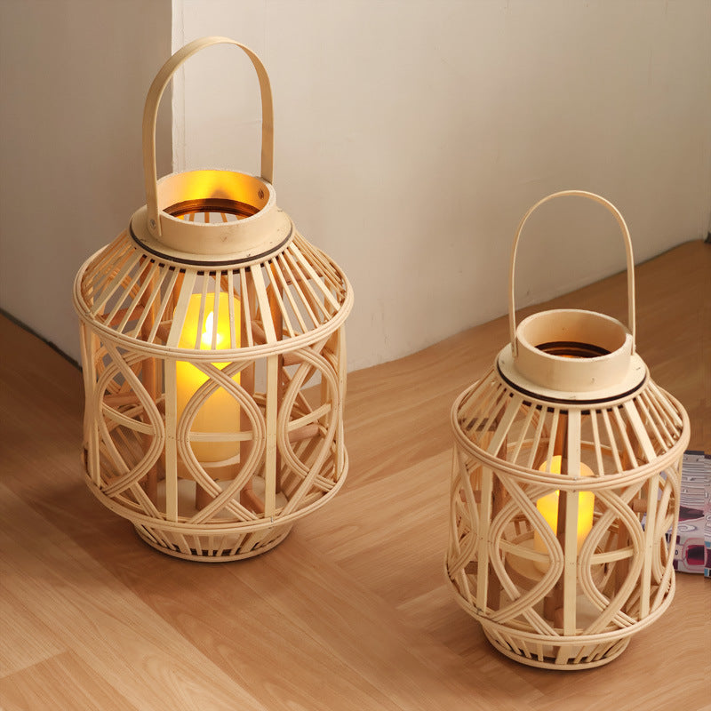 Handcrafted lantern made of rattan